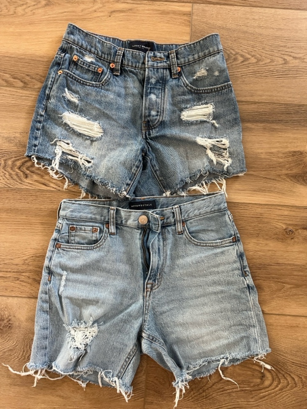 Jean shorts- (2 pairs) size 0